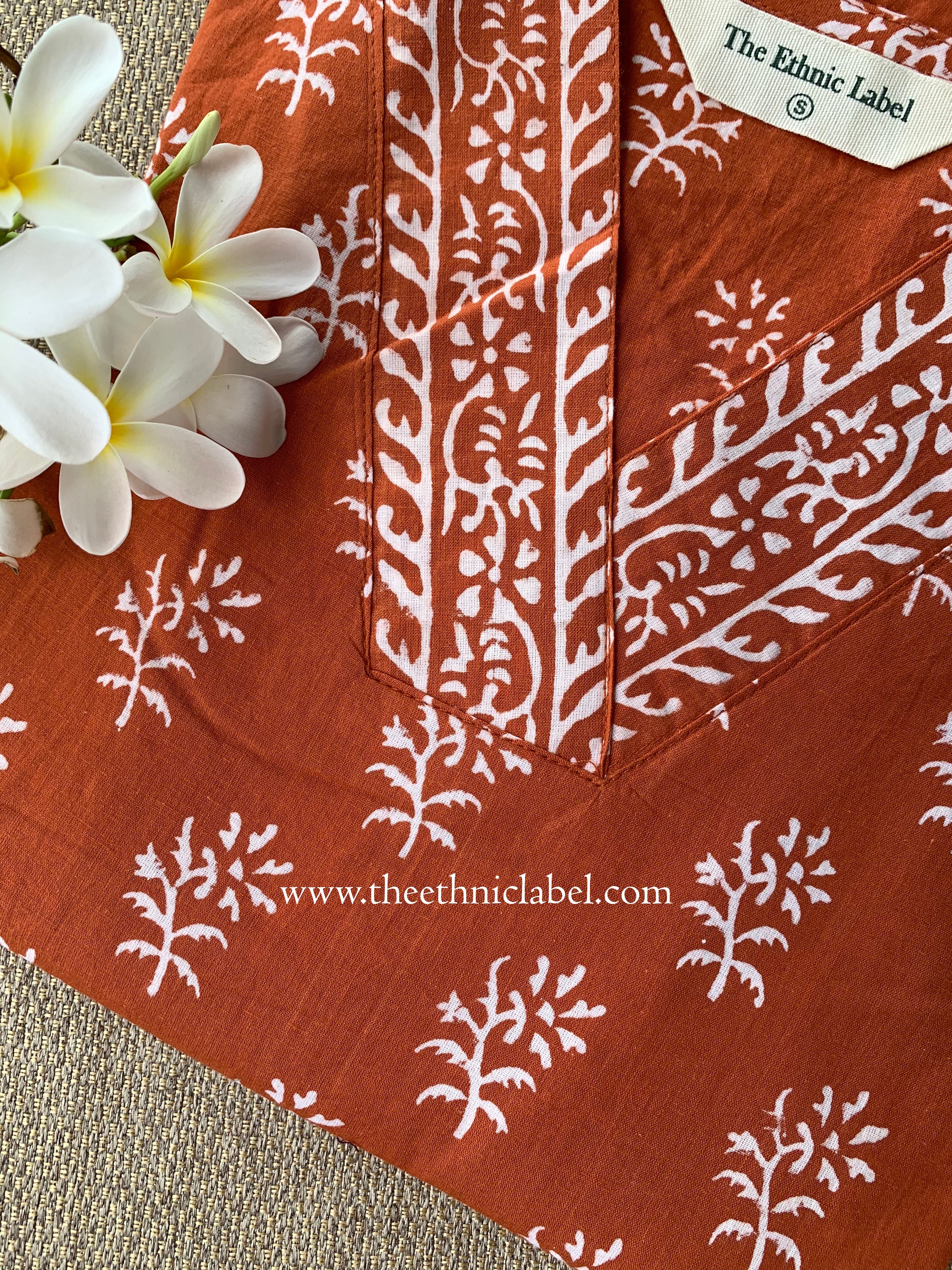 "Bhoomi" Hand Block Printed Cotton kurta