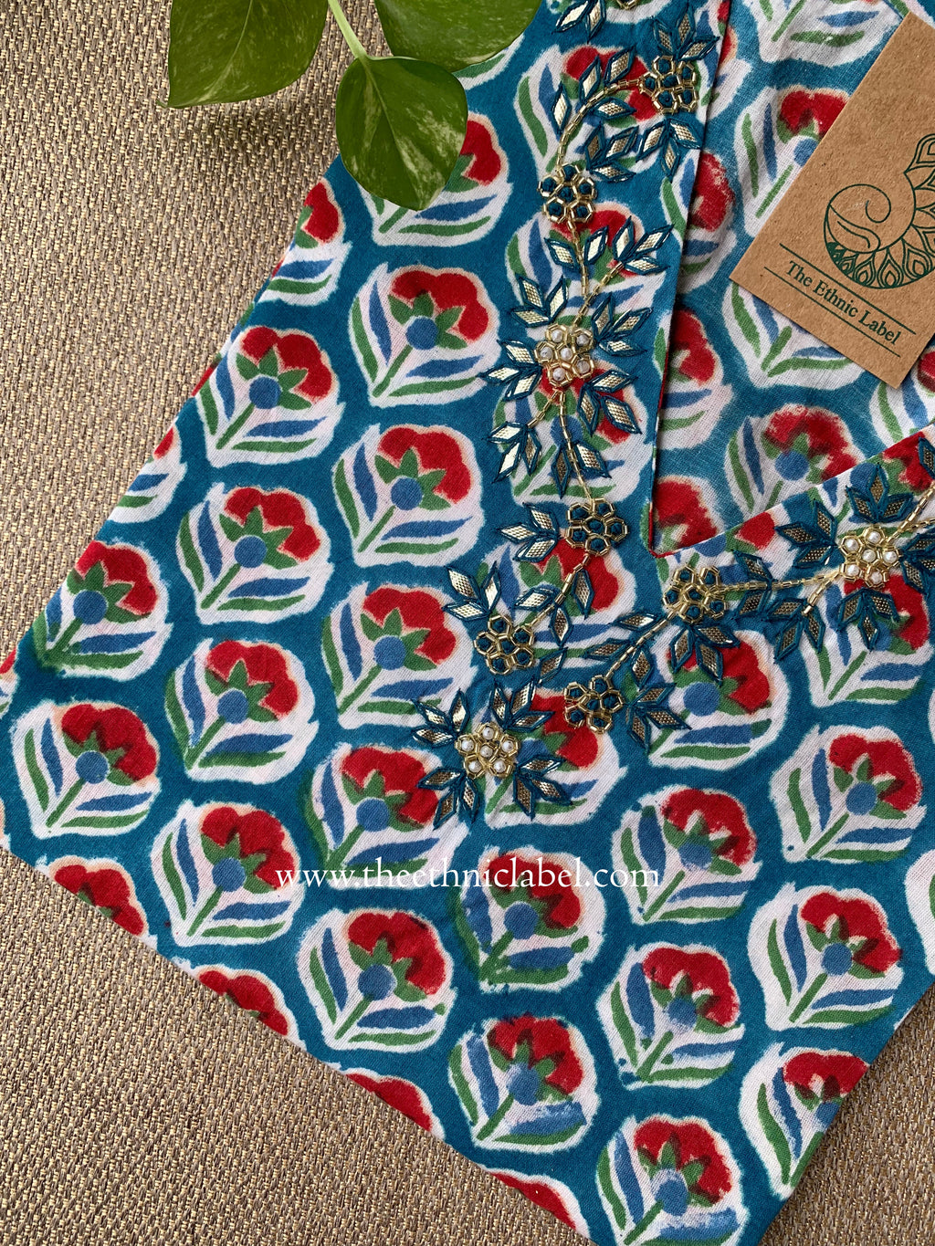 Neelima Hand Embroidered Cotton kurta