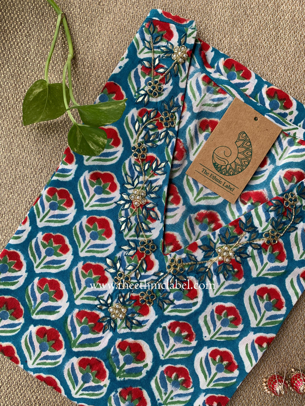 Neelima Hand Embroidered Cotton kurta