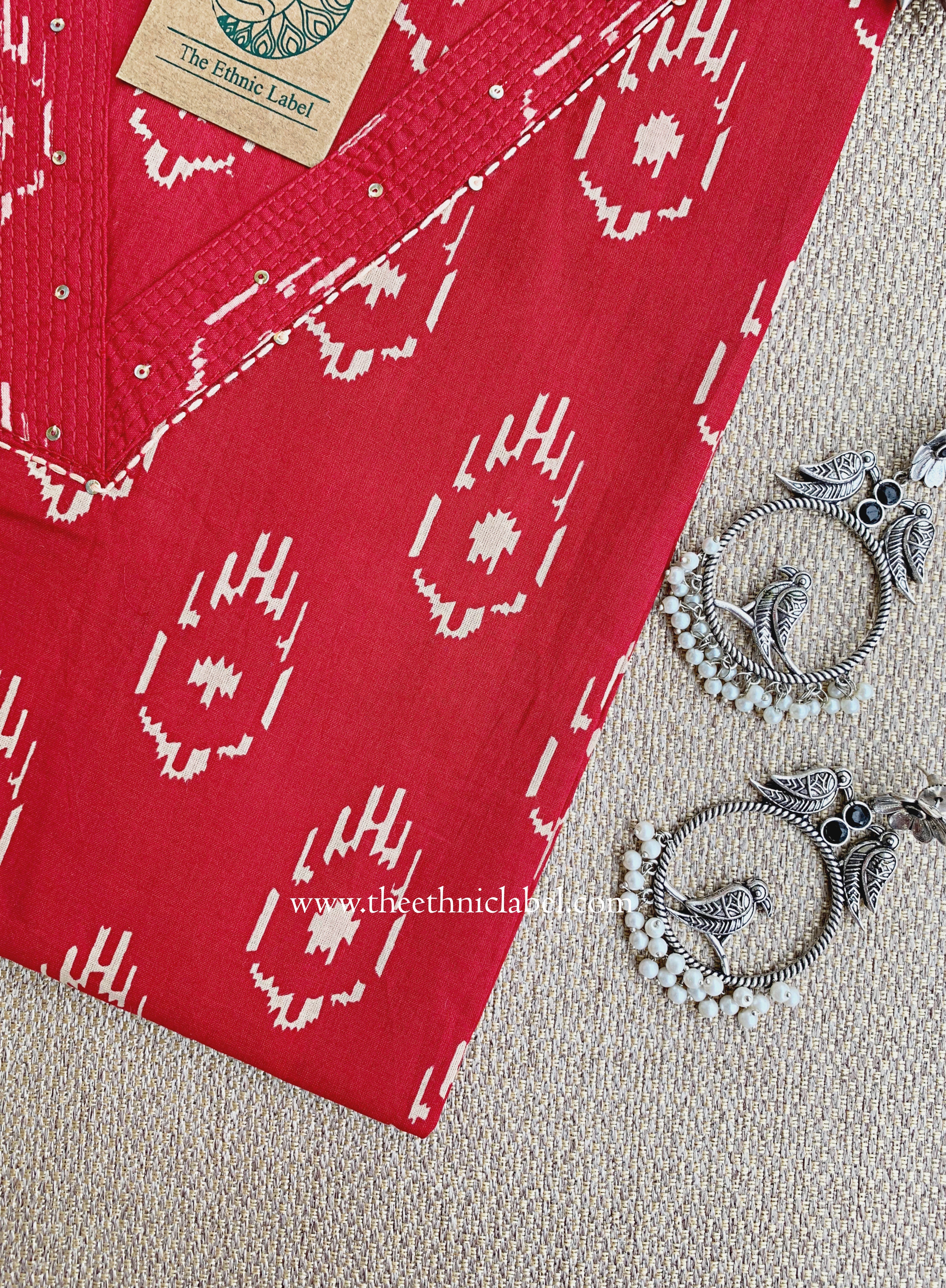 "Shailee" Kantha Cotton kurta