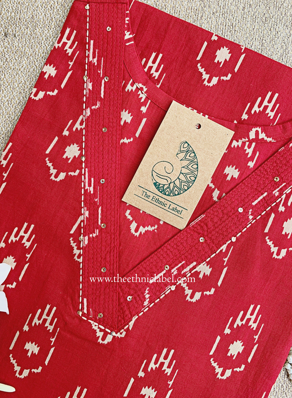 "Shailee" Kantha Cotton kurta
