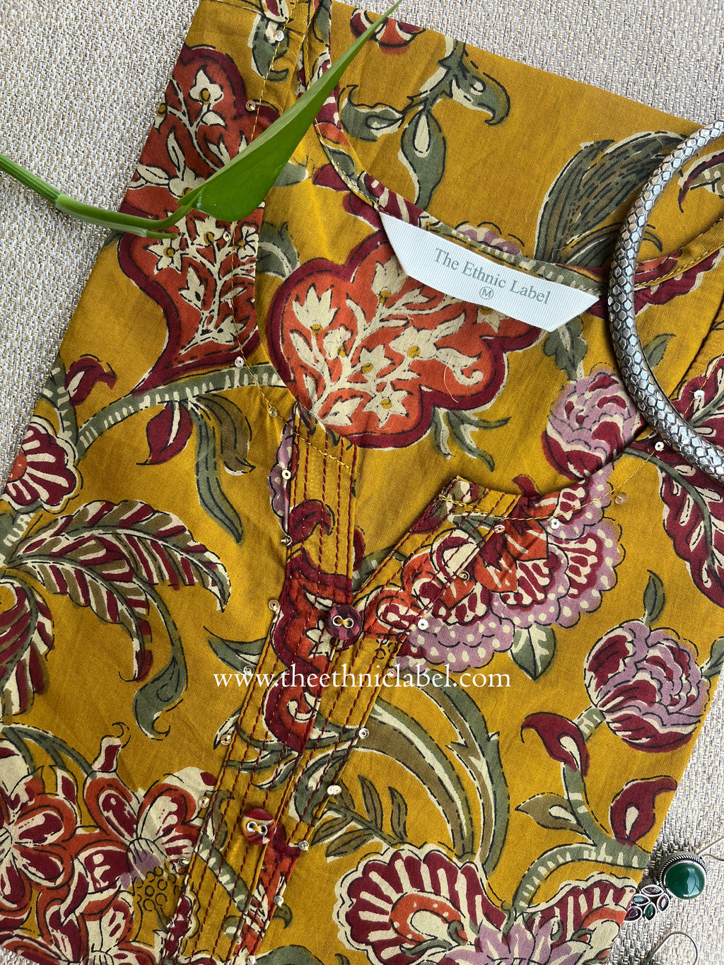 "Meher" Floral Cotton kurta- S,L