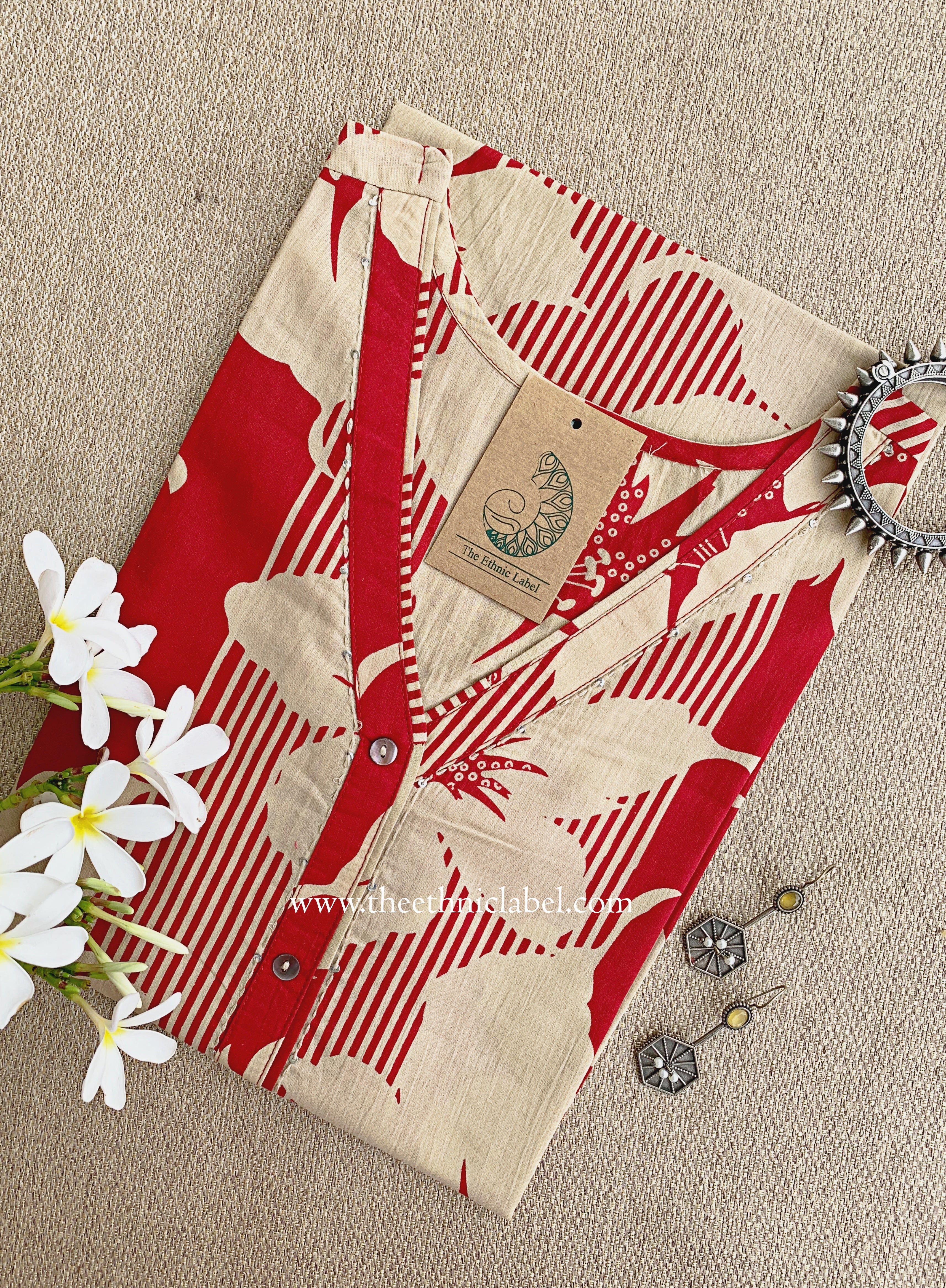 "Pavitra" Buttoned Cotton kurta