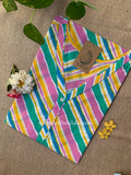 "Chitrali" Lehriya Cotton kurta - M
