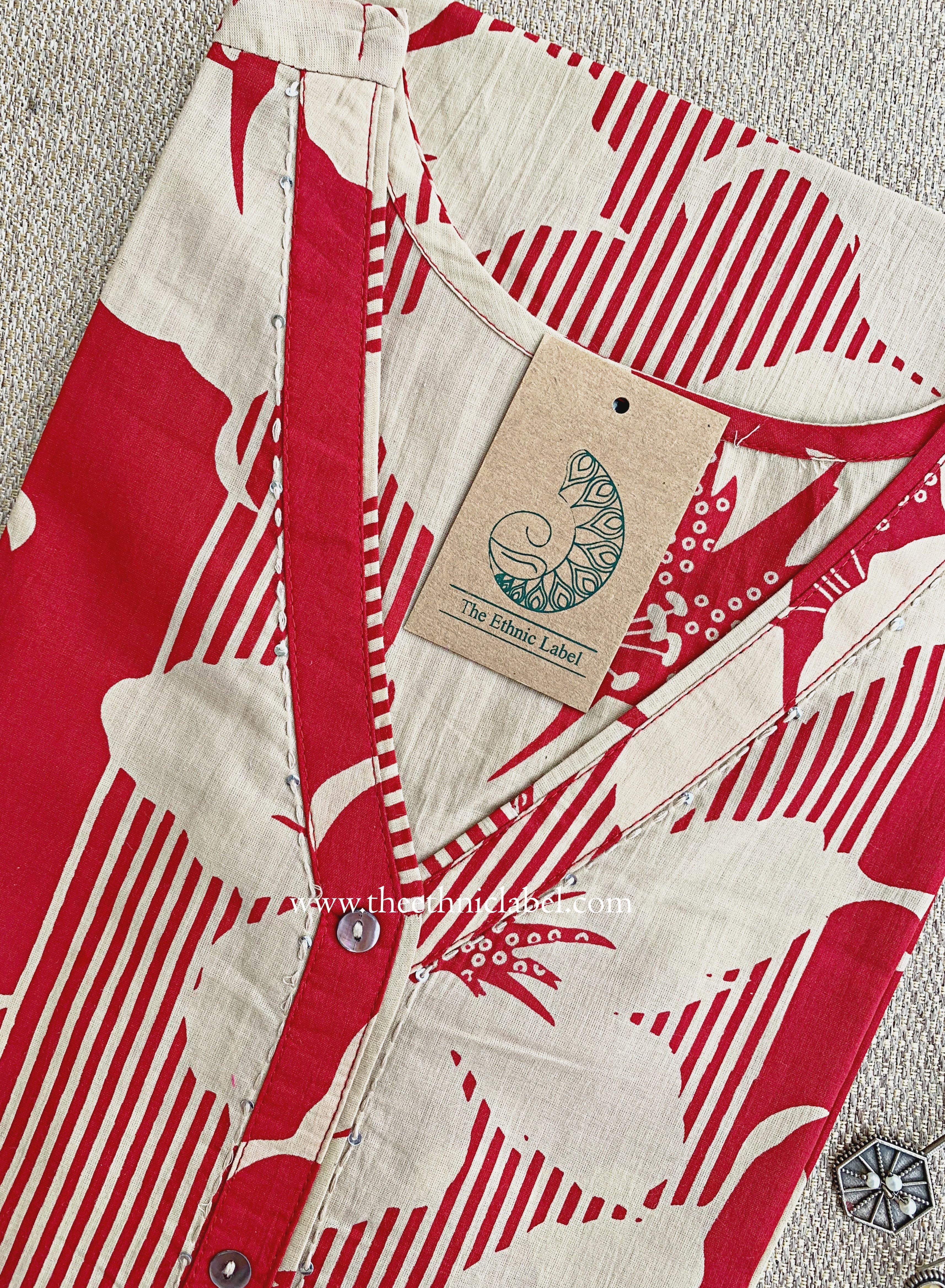 "Pavitra" Buttoned Cotton kurta
