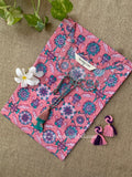 "Lafz" Pink Tassel Cotton kurta
