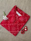 "Noorani" Bandhani Red Cotton Kurta