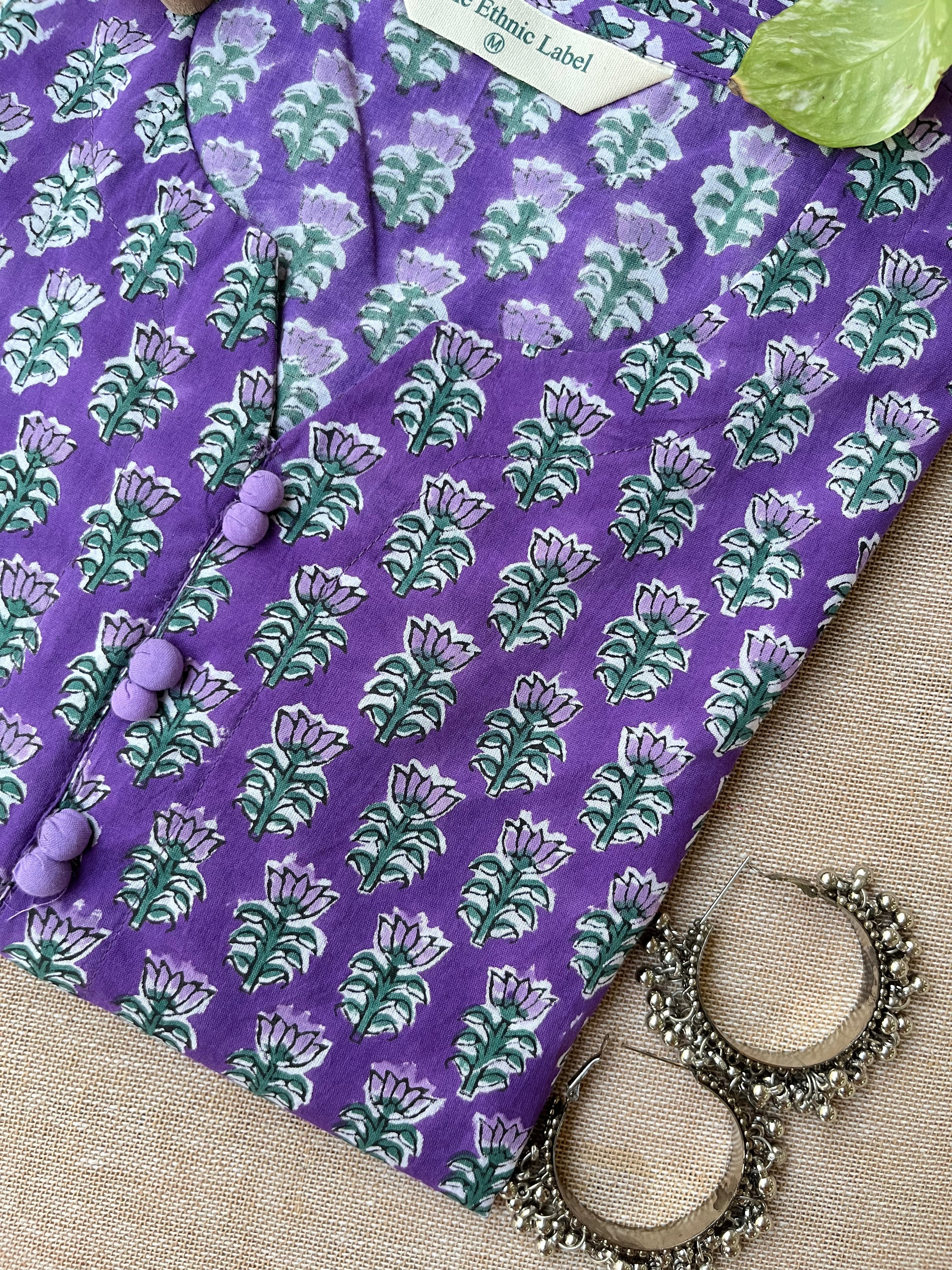 "Kinara" hand Block Printed Cotton kurta- 3xl