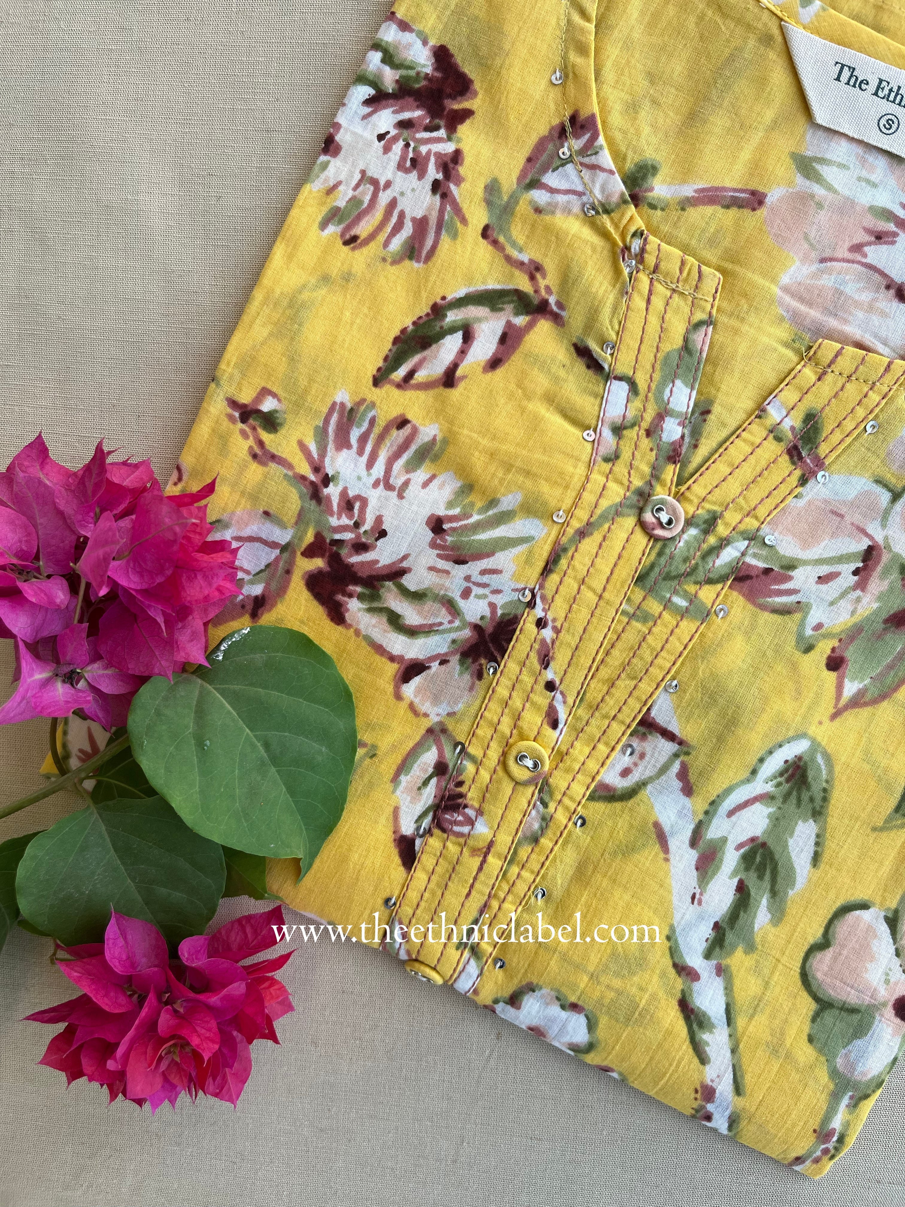 "Peet" Buttoned Cotton kurta