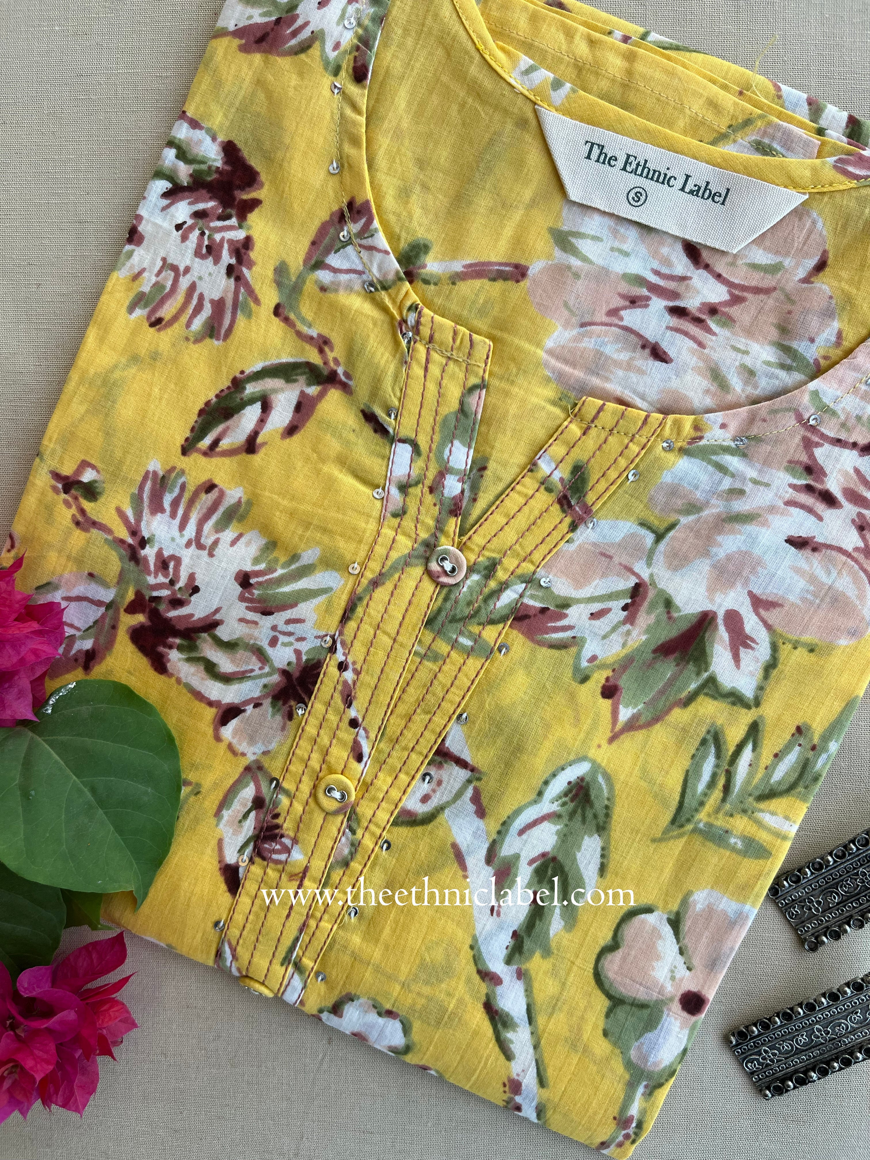 "Peet" Buttoned Cotton kurta