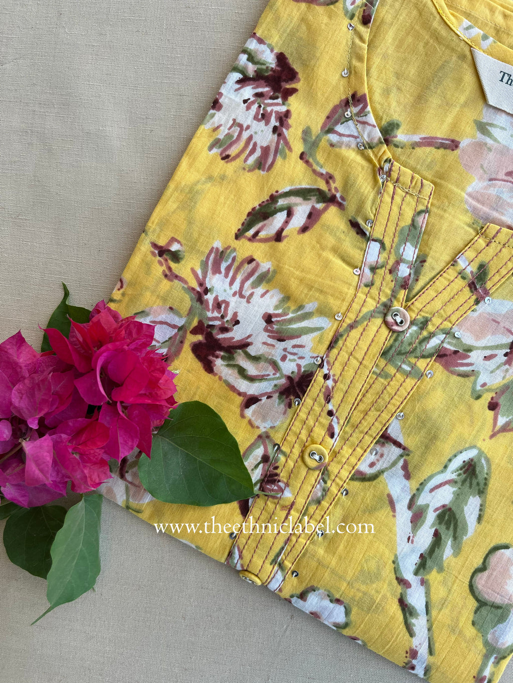 "Peet" Buttoned Cotton kurta