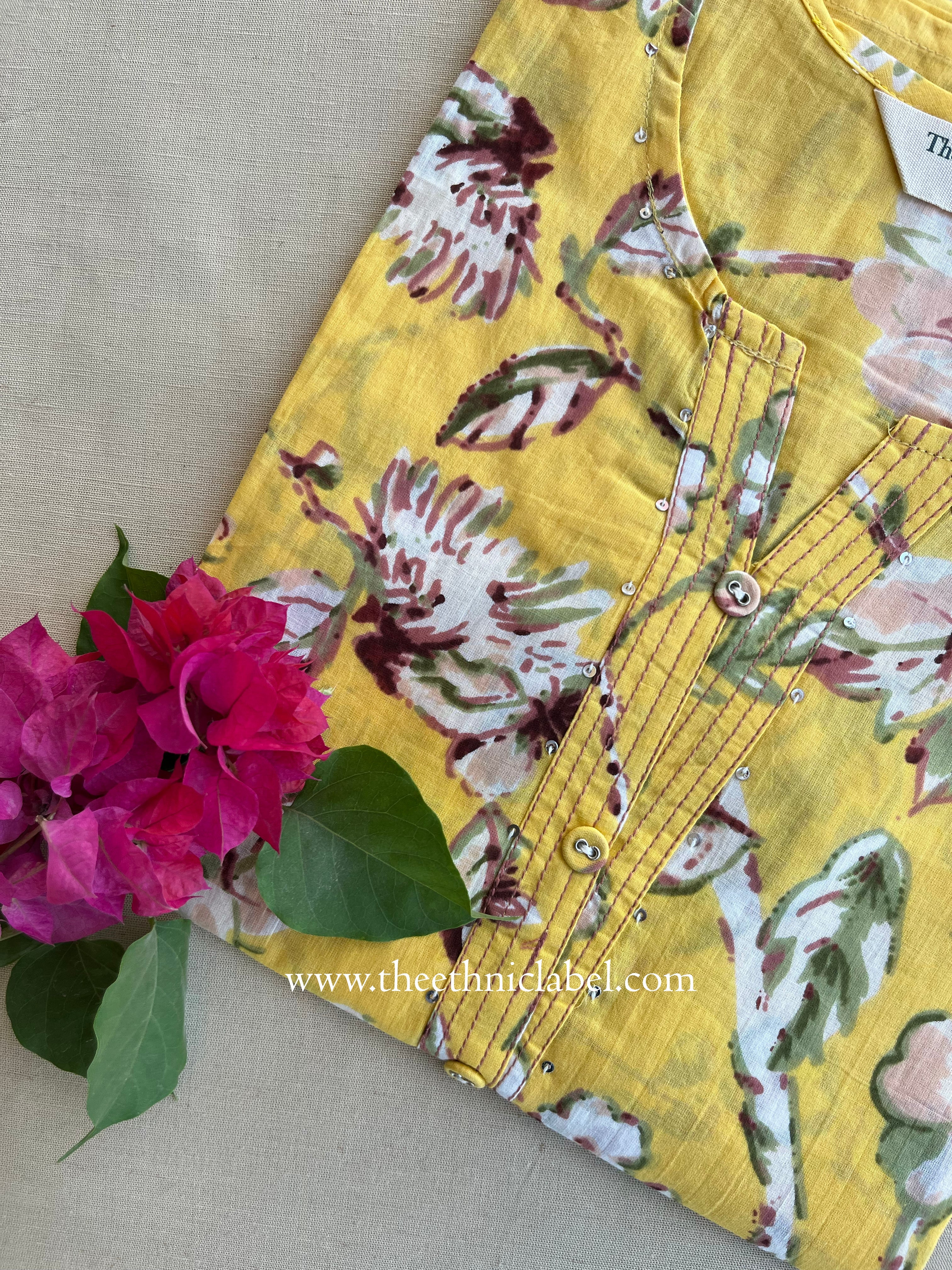 "Peet" Buttoned Cotton kurta