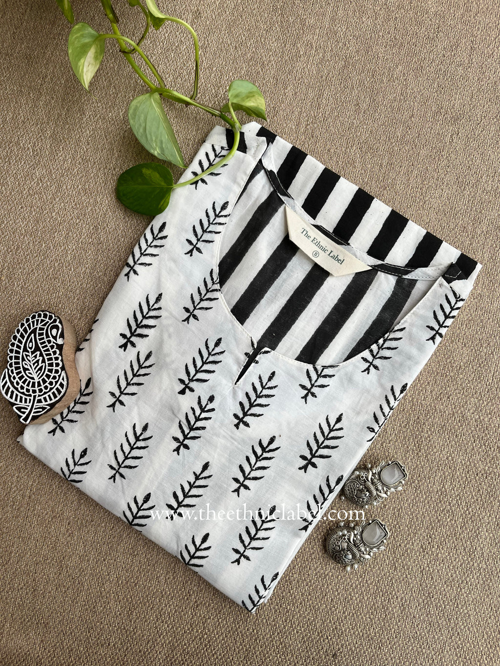 "Sugam" Hand Block Printed Cotton kurta