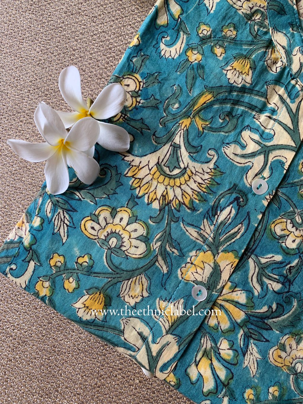 "Aabroo" Block Printed Cotton Short kurta