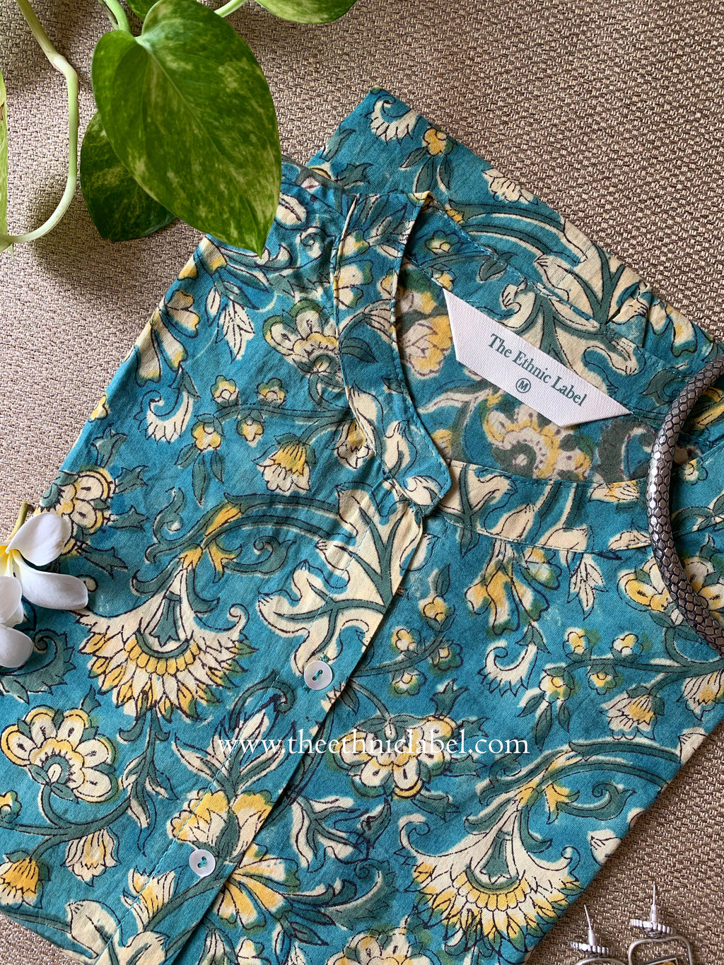 "Aabroo" Block Printed Cotton Short kurta