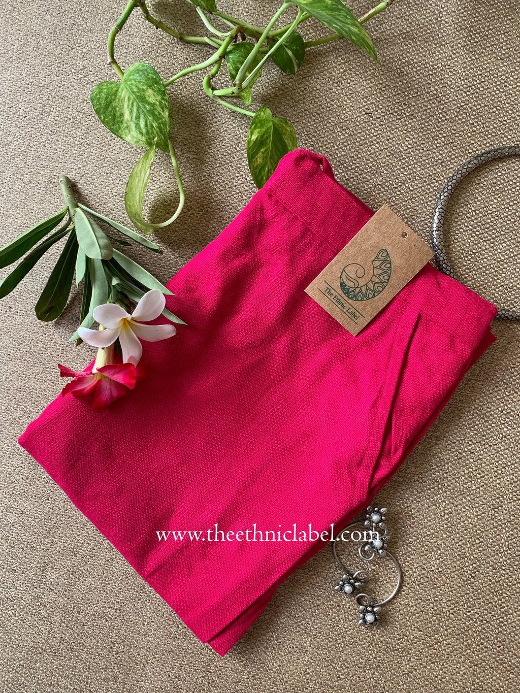 Raani Slub Cotton Straight Pants