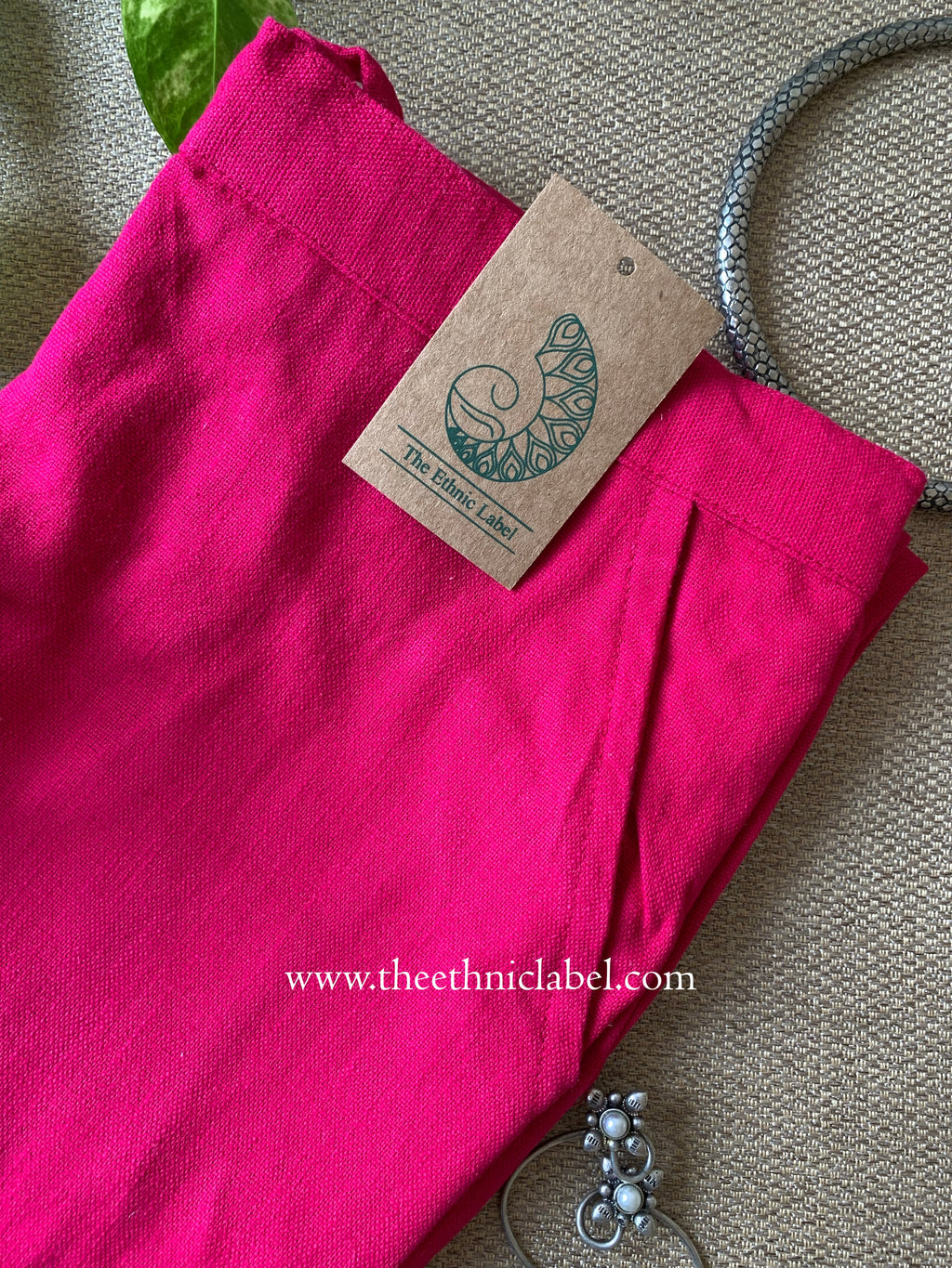 Raani Slub Cotton Straight Pants