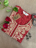 "Manjari" Hand Block Printed Embroidered Cotton kurta