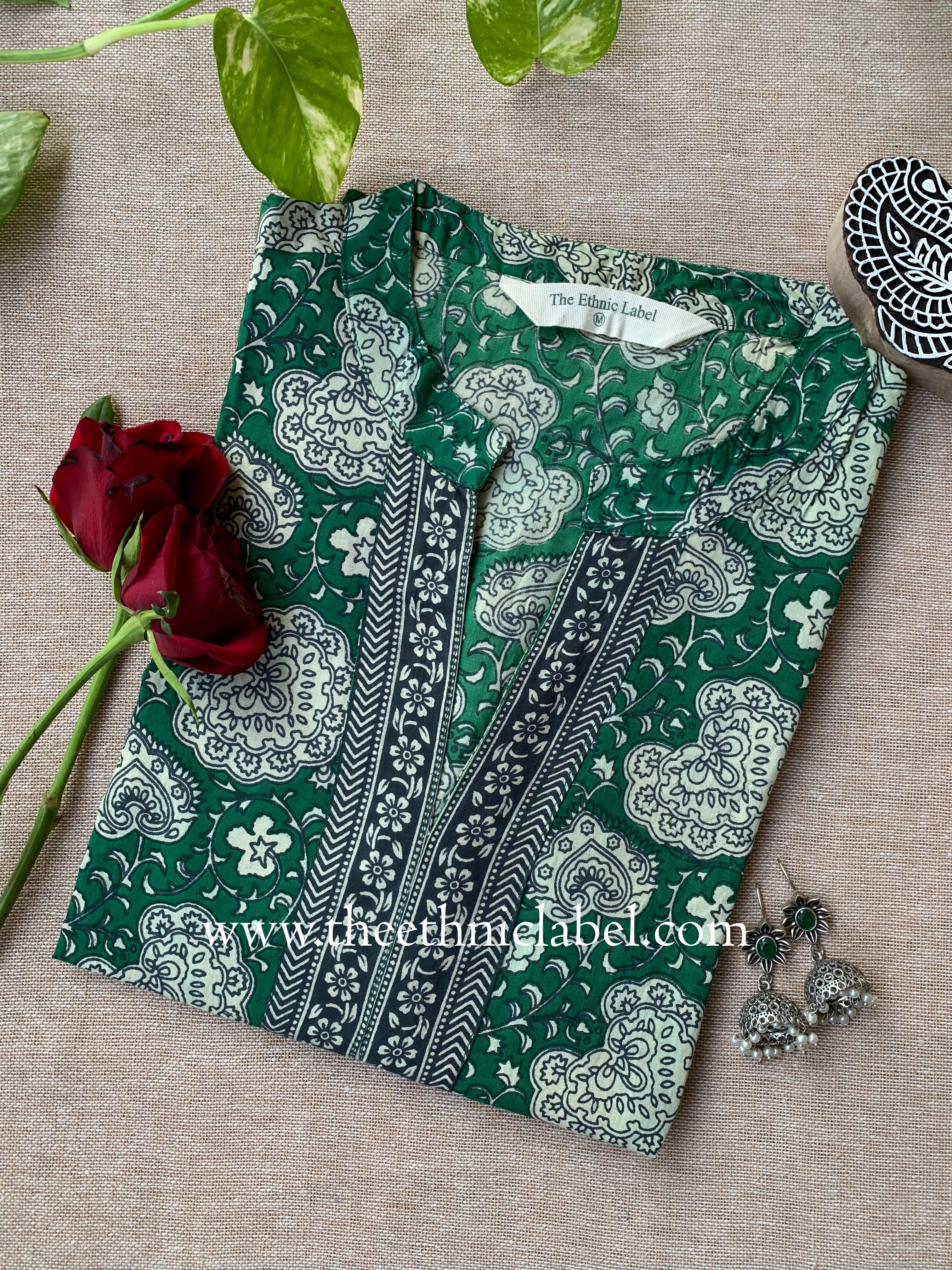 "Nagma" Bagru Cotton kurta - M, 3XL