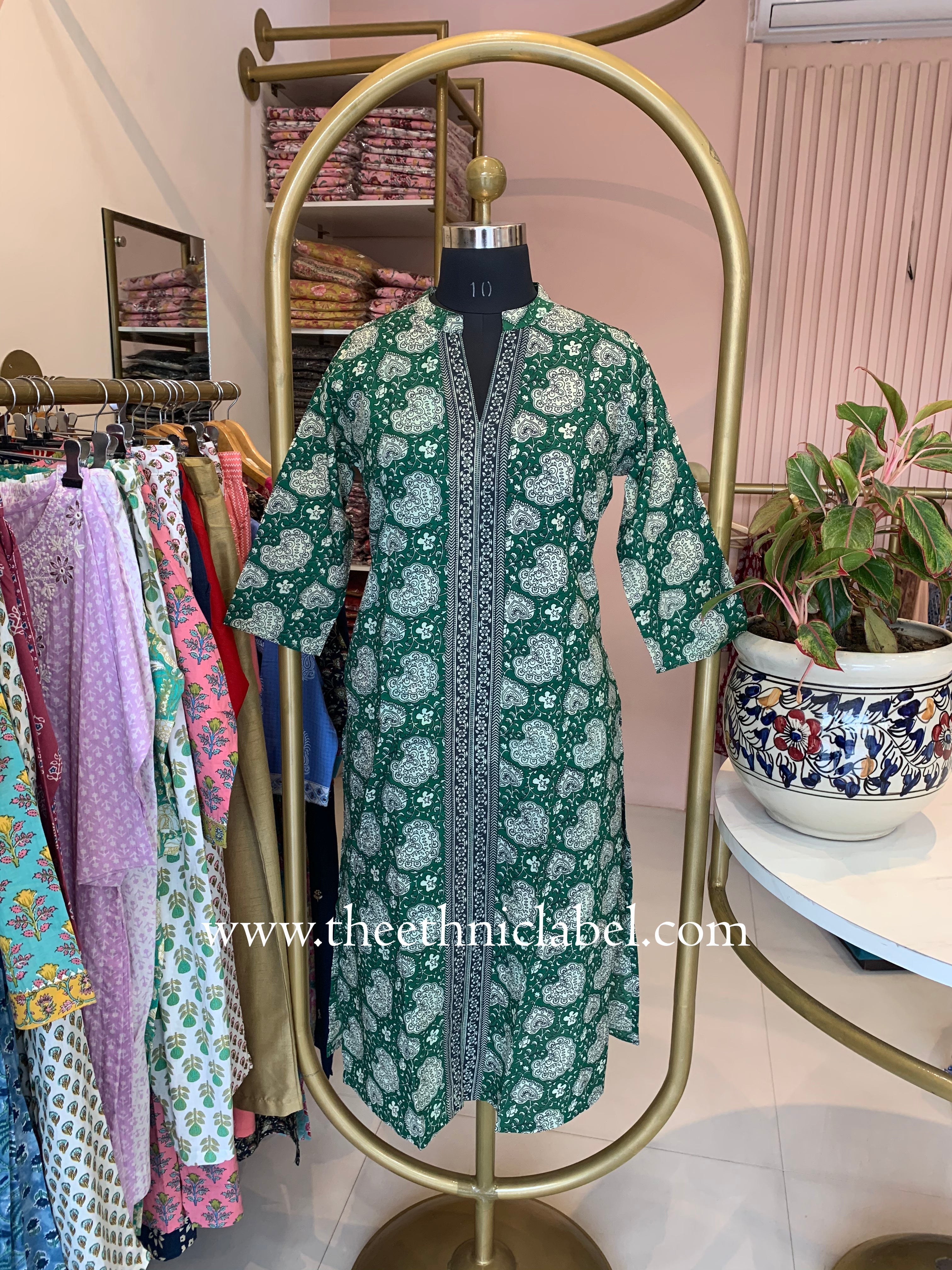 "Nagma" Bagru Cotton kurta - M, 3XL