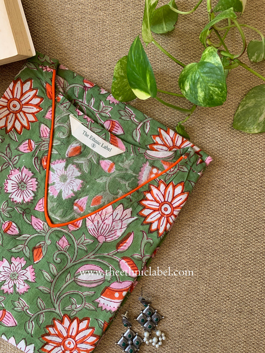 "Vriksha" Hand Block Printed  Cotton kurta