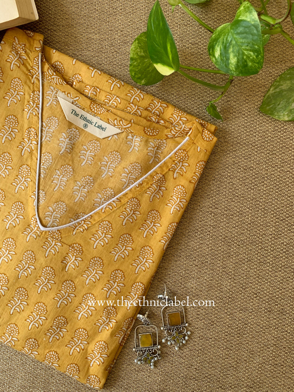 "Niyara" Hand Block Printed  Cotton kurta