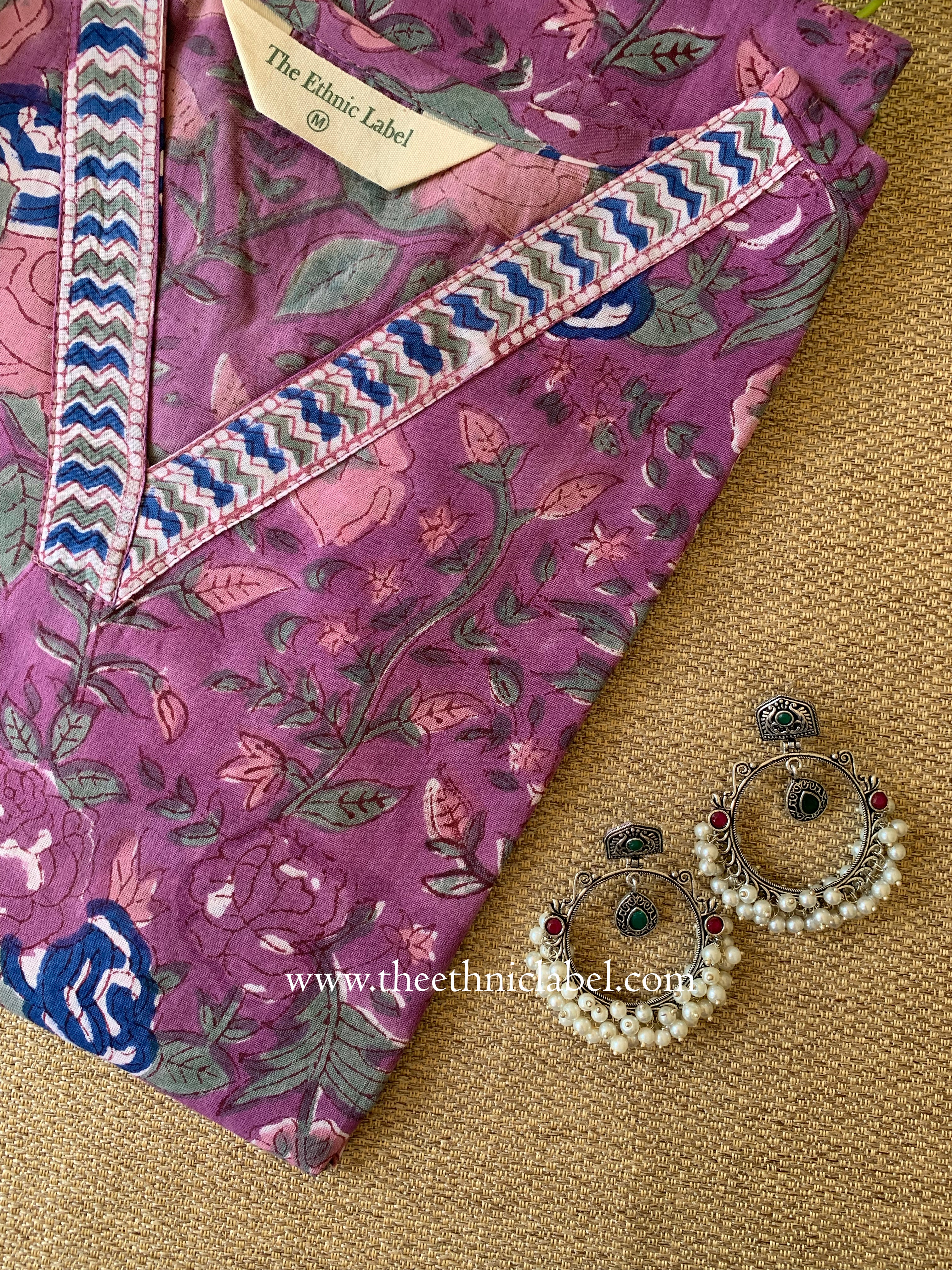 "Siya" Hand Block Printed  Cotton kurta