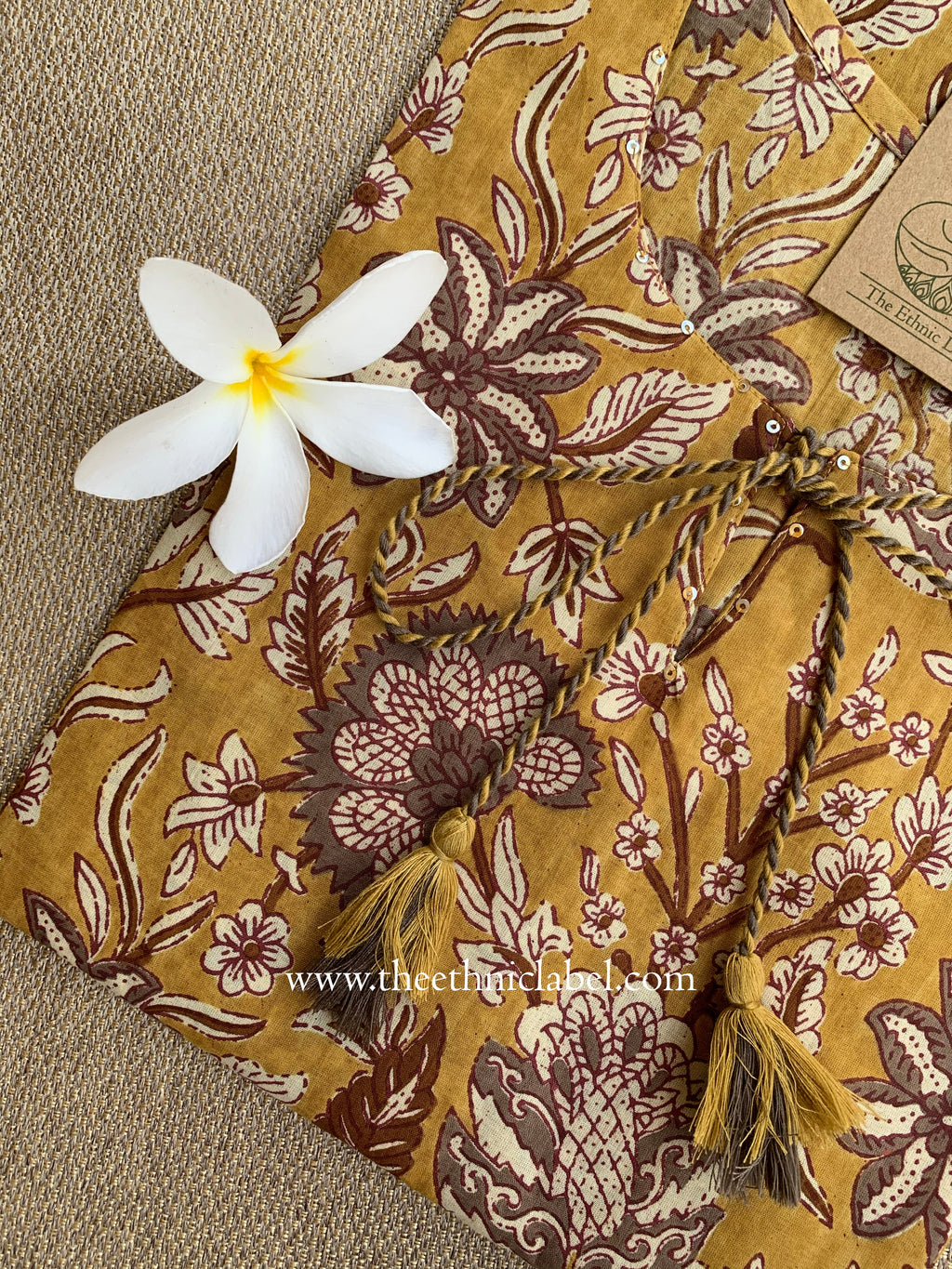"Myra" Tassel Cotton Kurta- S, XL