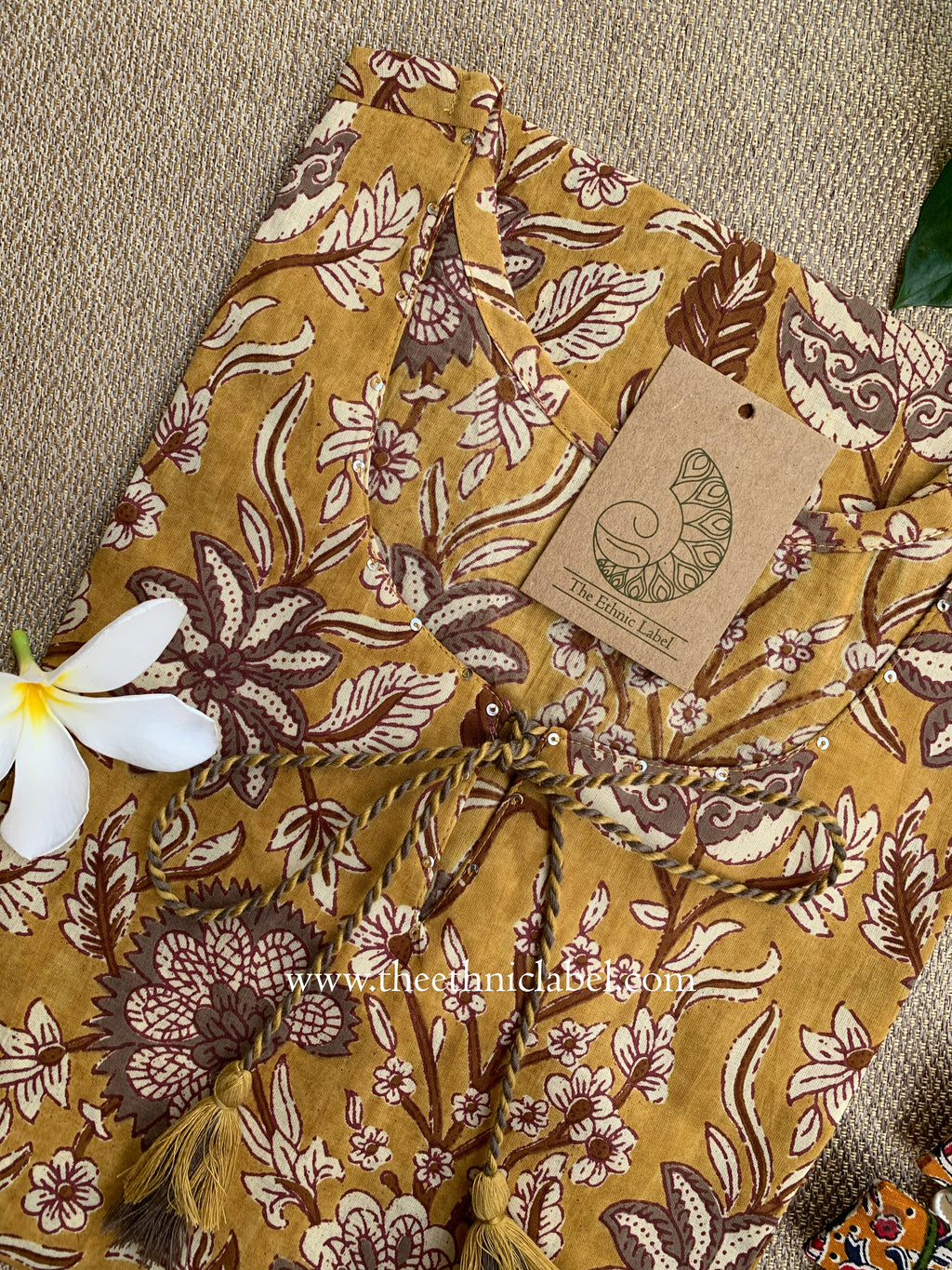 "Myra" Tassel Cotton Kurta- S, XL