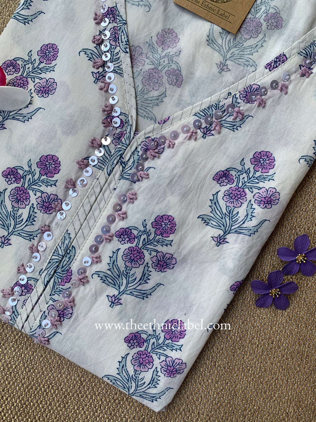 "Kainat" Handwork Cotton Kurta- XS