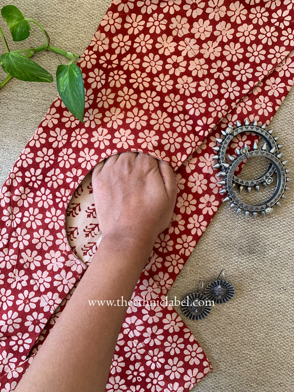 "Rutvi" Hand Block Printed Bagru Cotton kurta