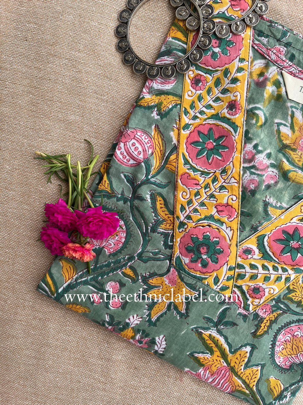 "Himaya" Hand Block Printed Cotton kurta