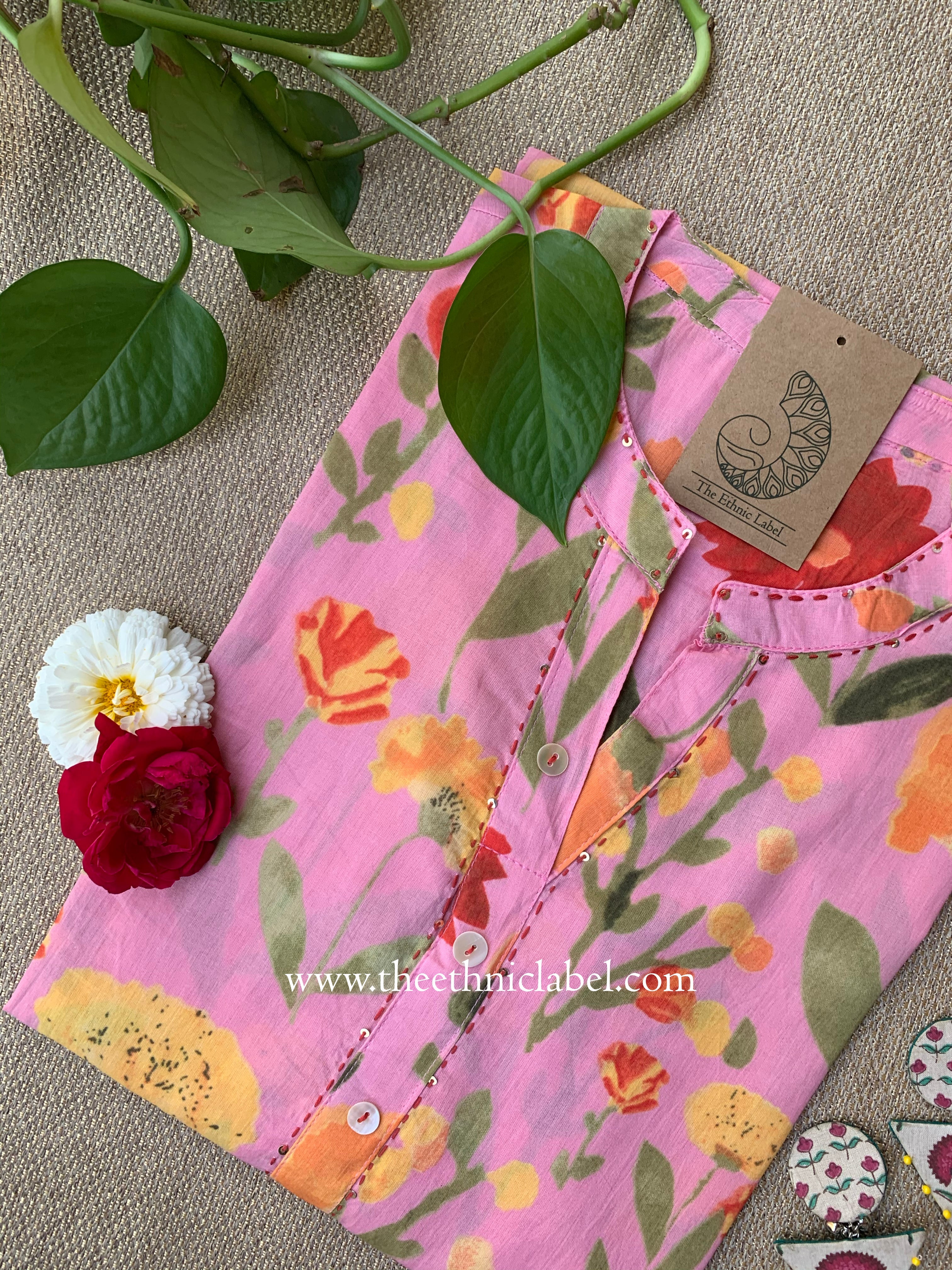 Sonam Kantha Cotton kurta