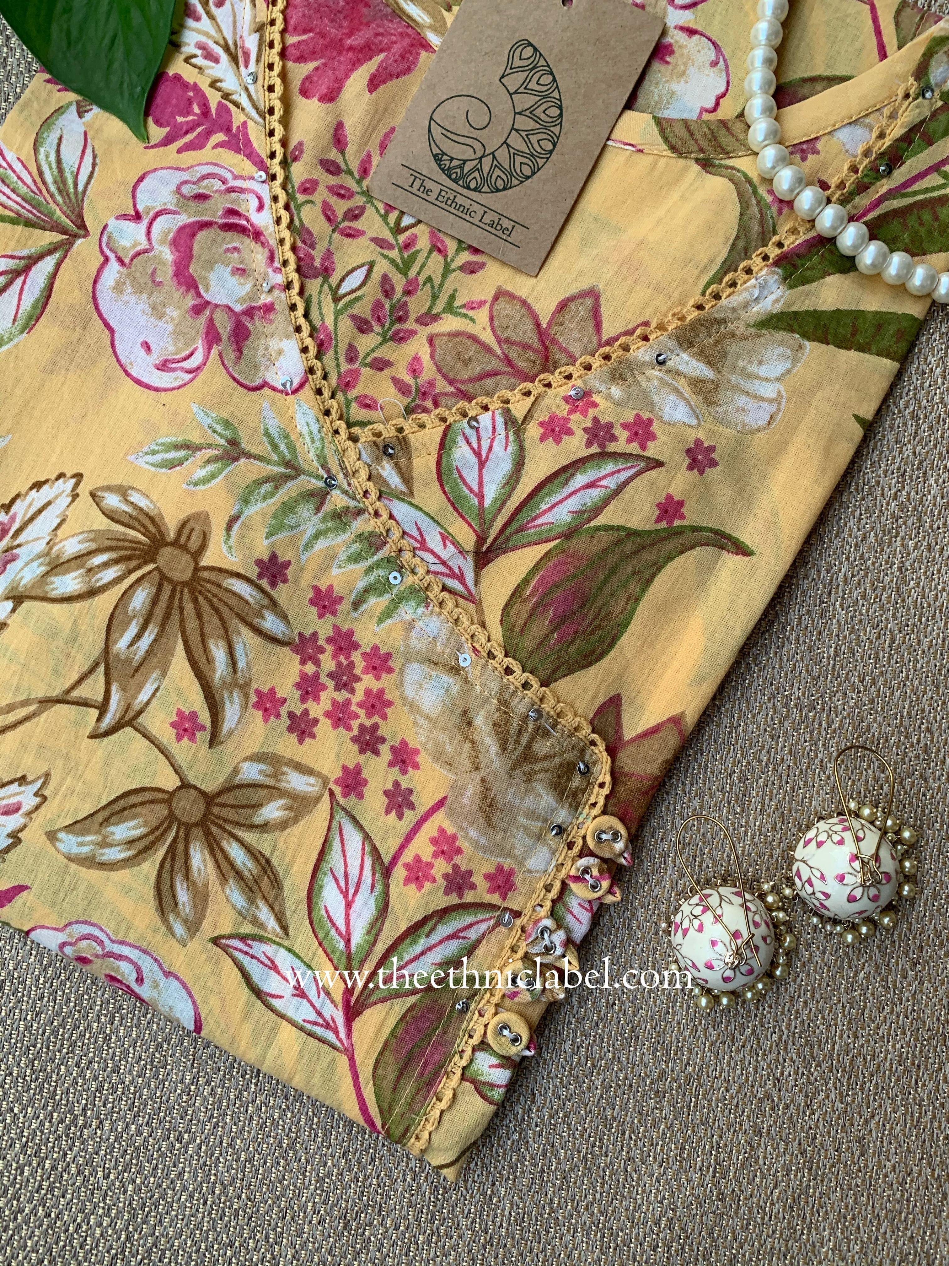 Khushi Angrakha Cotton kurta