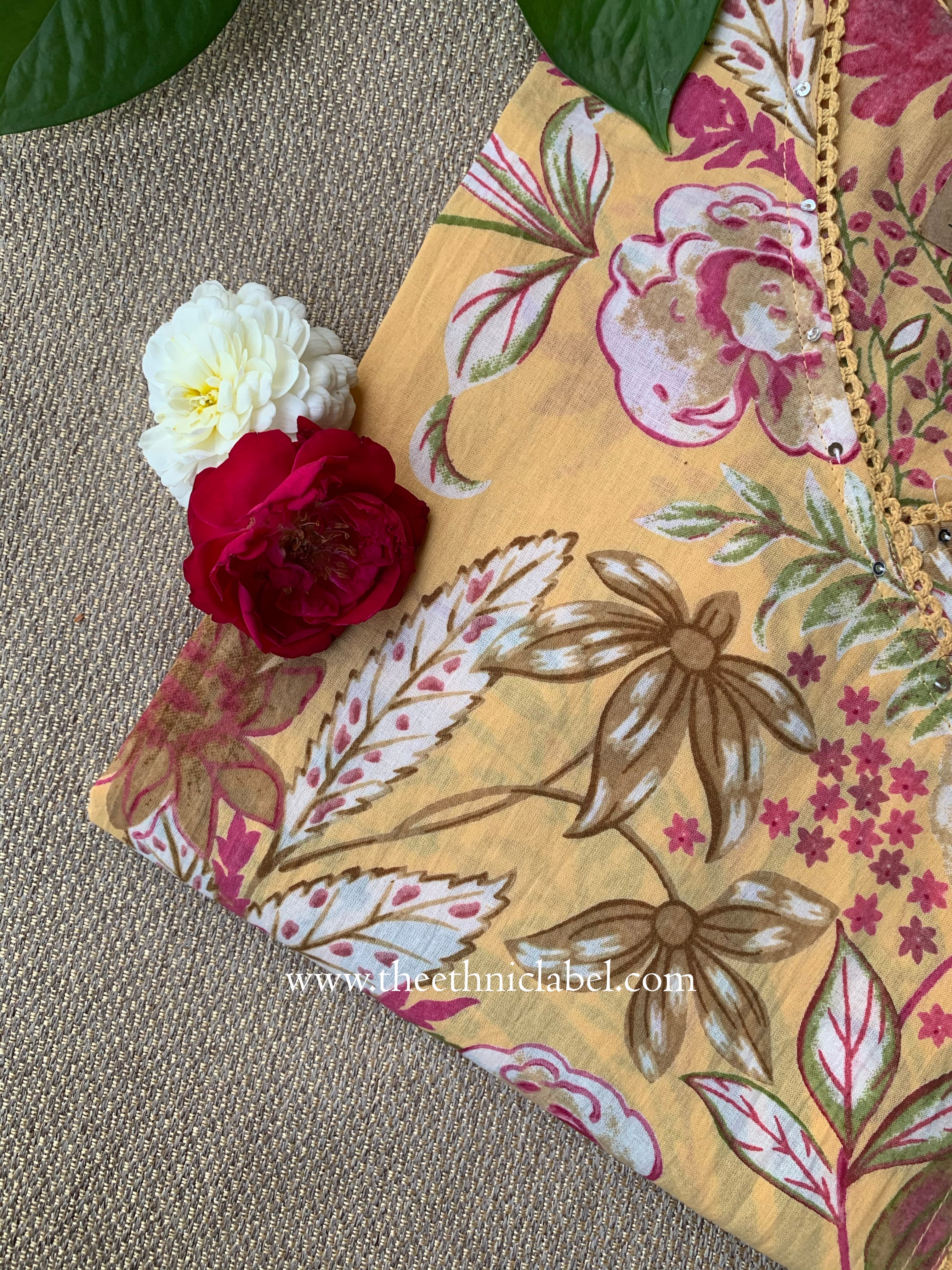 Khushi Angrakha Cotton kurta