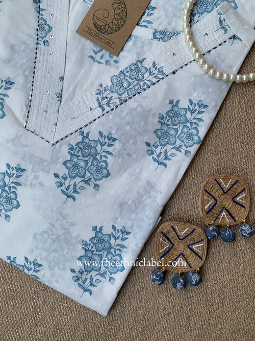 "Archana" Boota Cotton kurta - Big Size