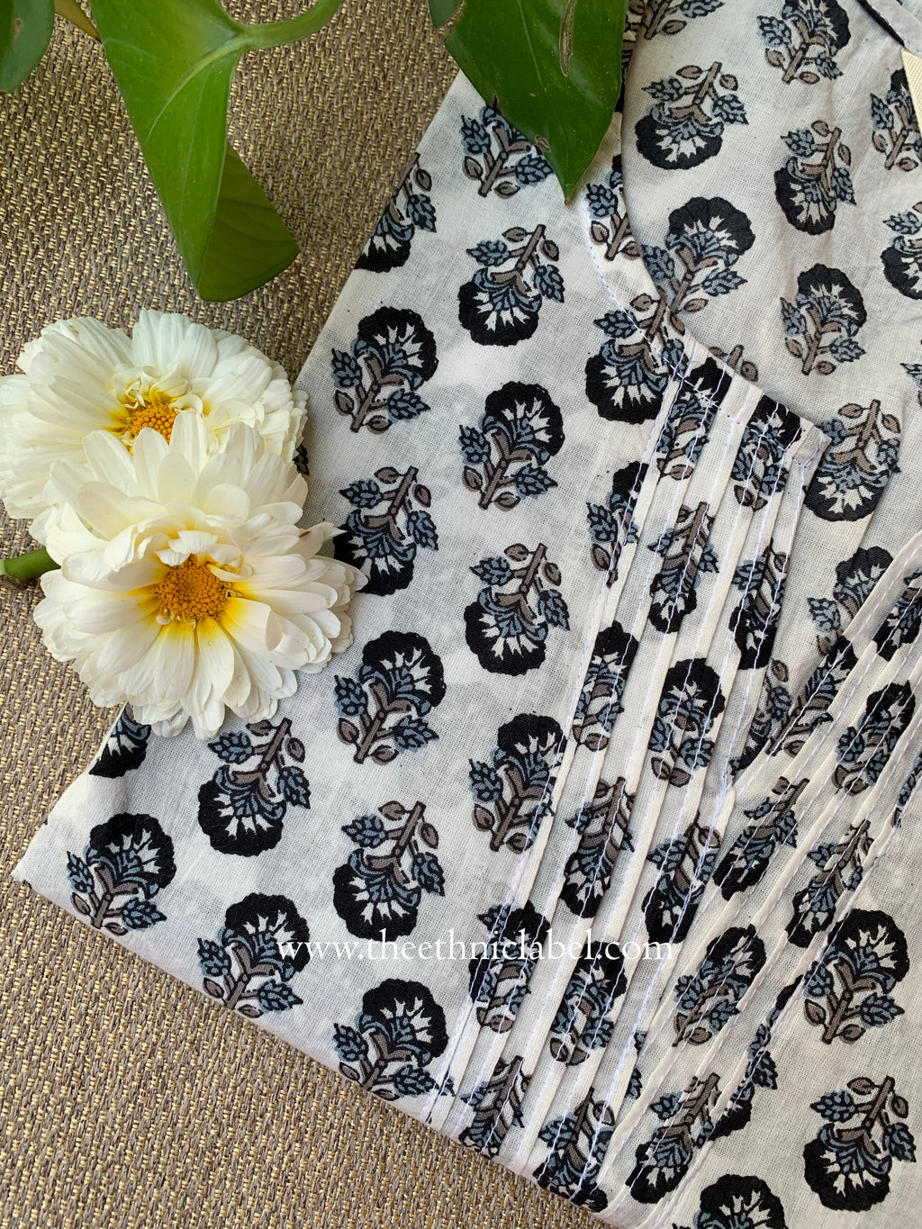 "Mriga" Hand Block Printed Cotton kurta- XXL