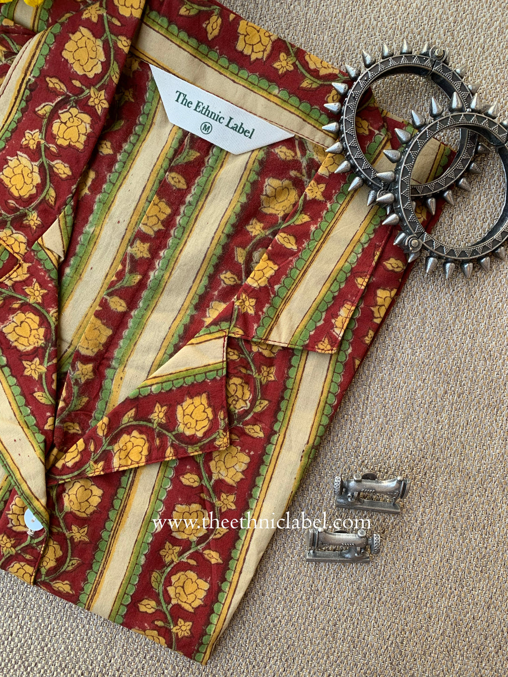 "Juhi" Hand Block Printed Cotton Shirt