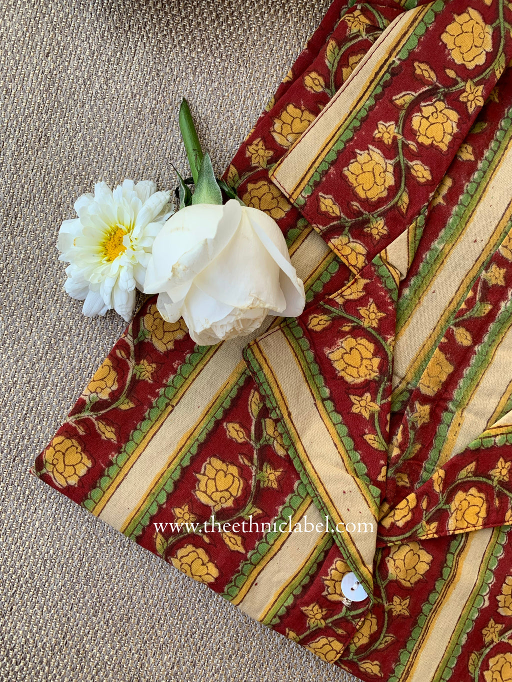 "Juhi" Hand Block Printed Cotton Shirt