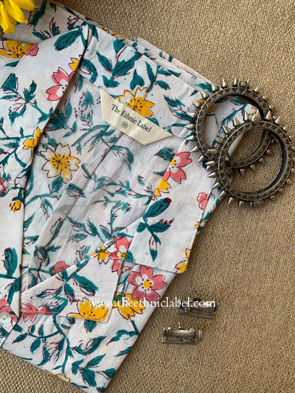 "Sanvi" Hand Block Printed Cotton Shirt