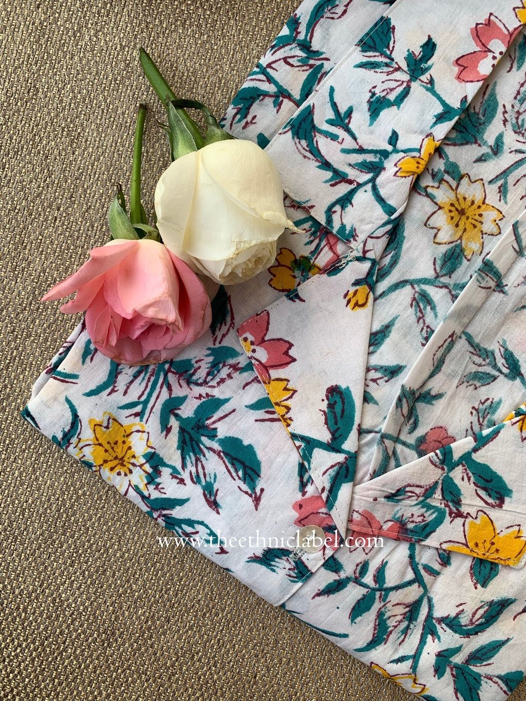 "Sanvi" Hand Block Printed Cotton Shirt