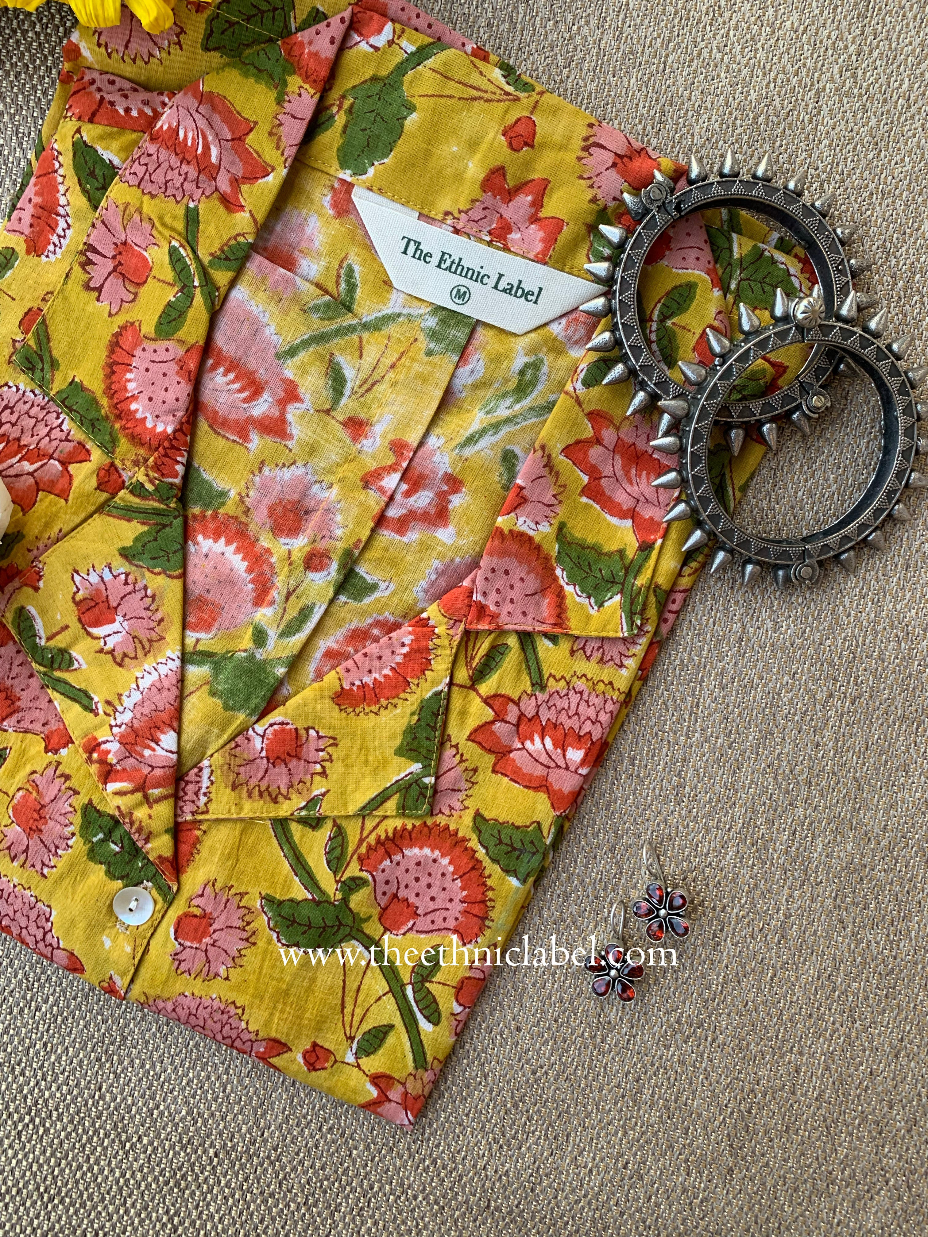 "Bagh" Hand Block Printed Cotton Shirt
