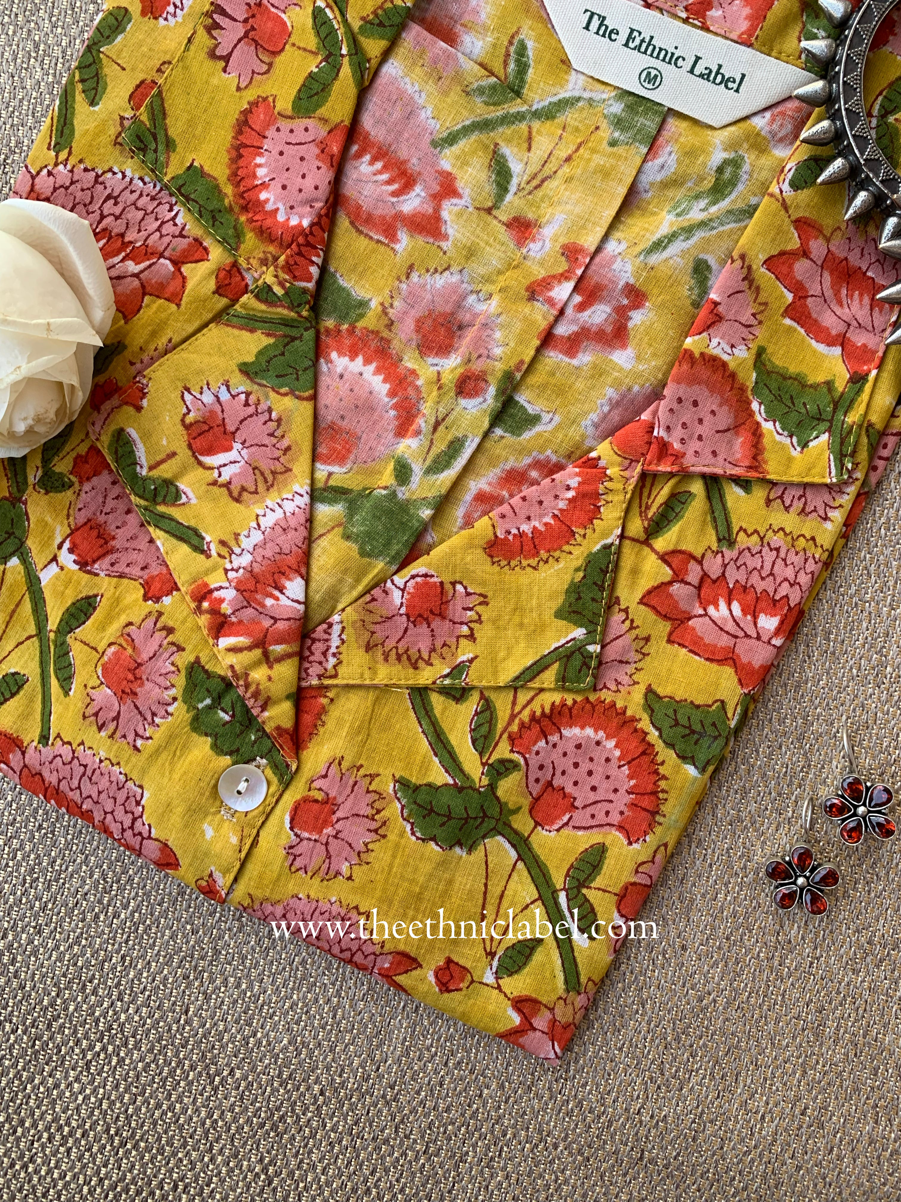 "Bagh" Hand Block Printed Cotton Shirt