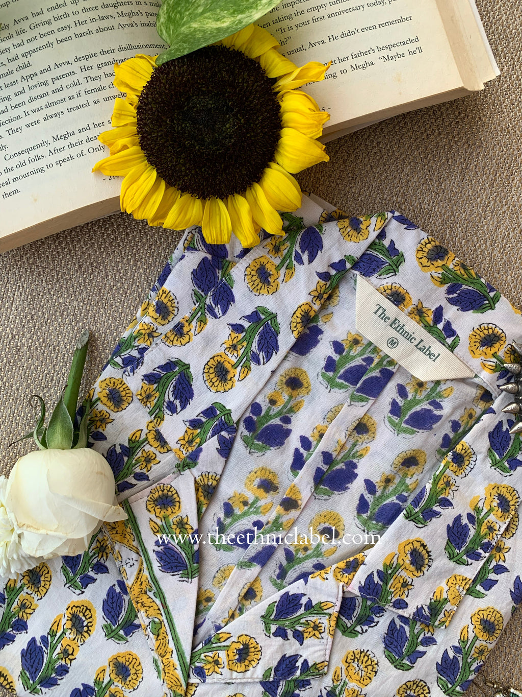 "Aisha" Hand Block Printed Cotton Shirt