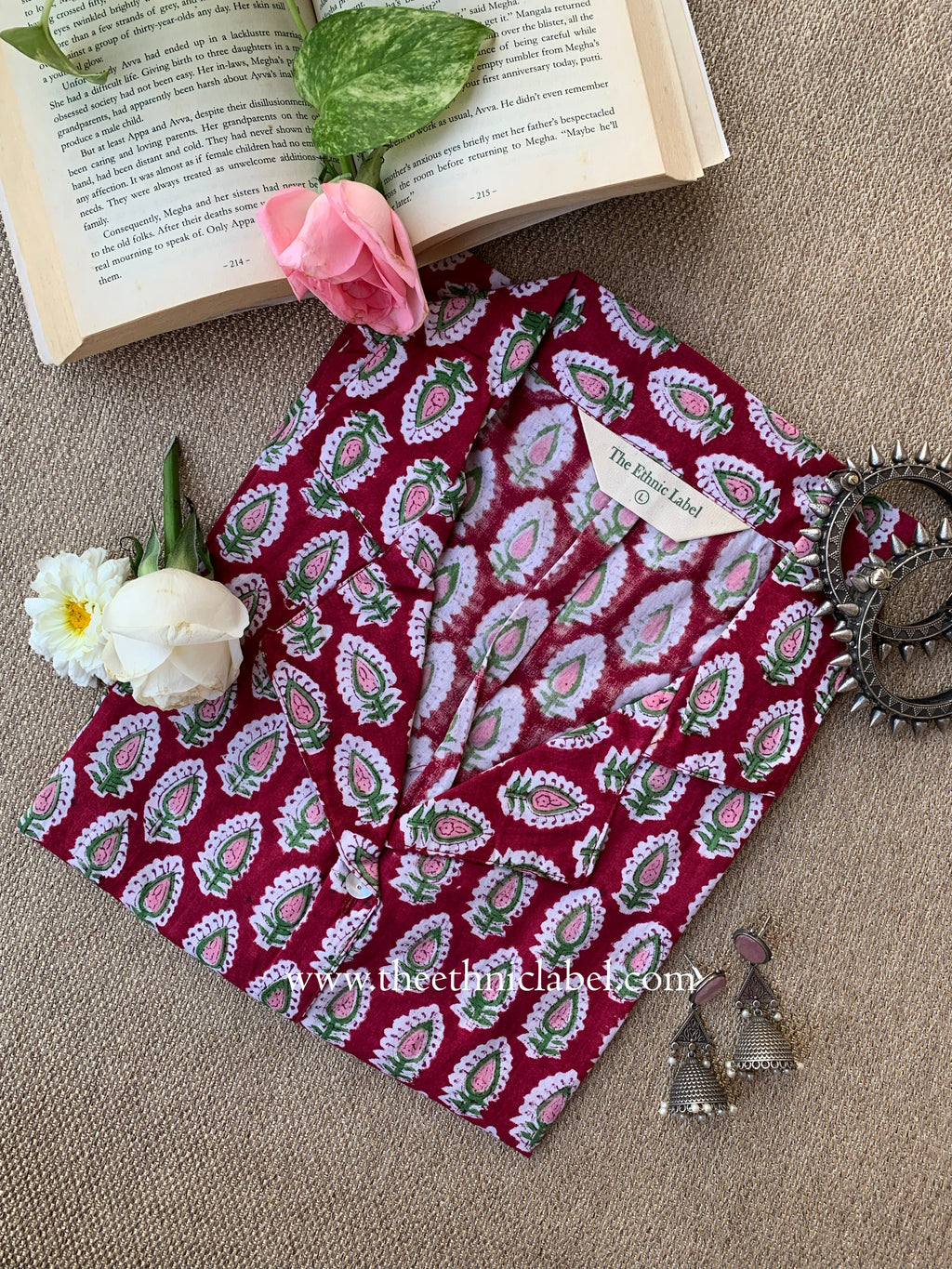 "Rishma" Hand Block Printed Cotton Shirt