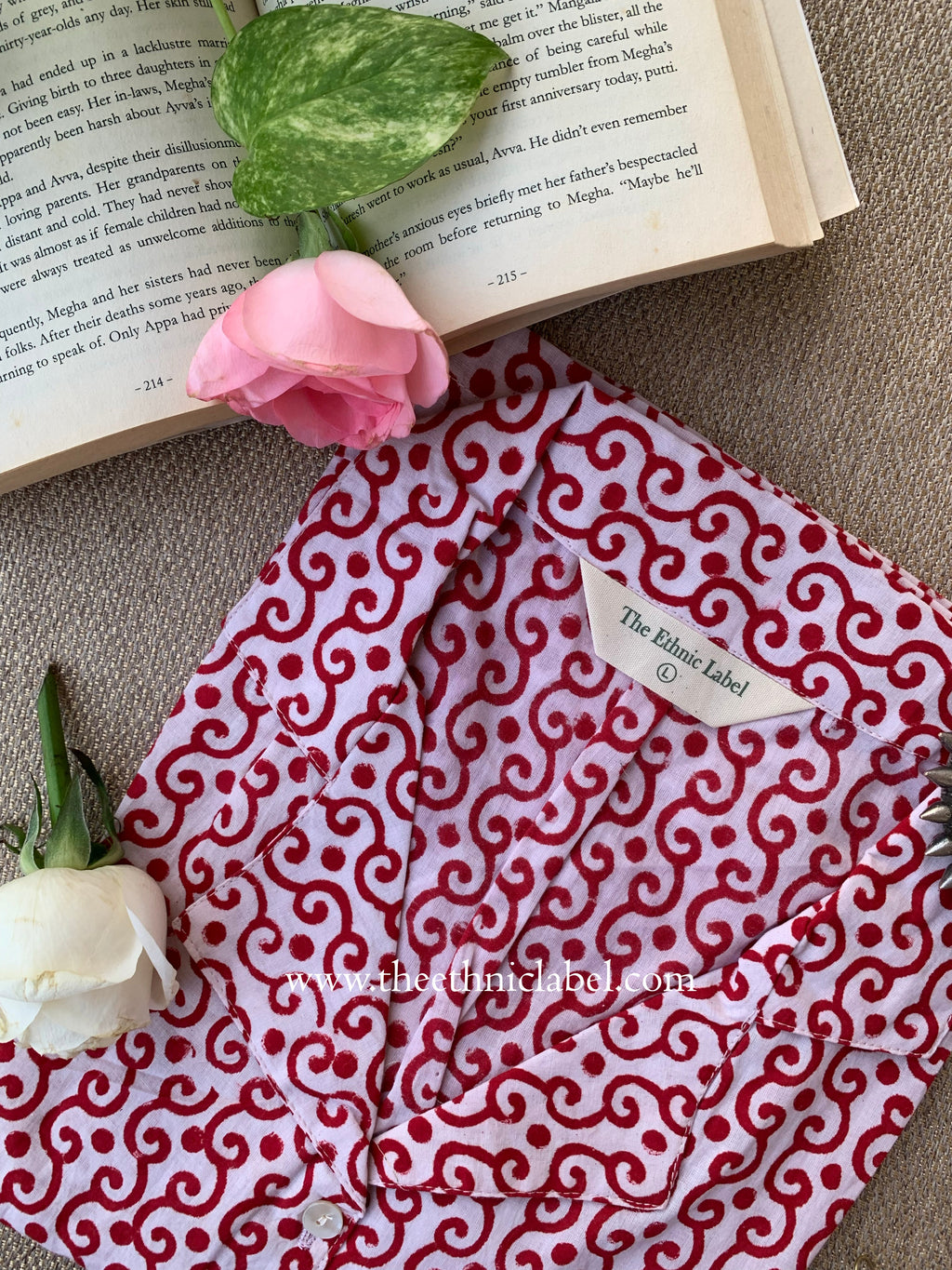 "Tina" Hand Block Printed Cotton Shirt