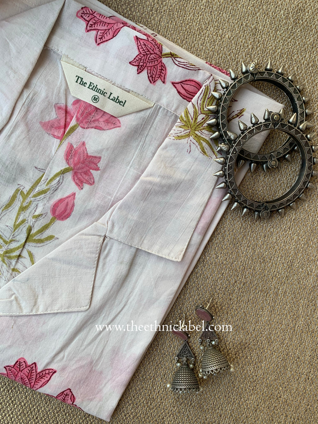 "Prisha" Hand Block Printed Cotton Shirt