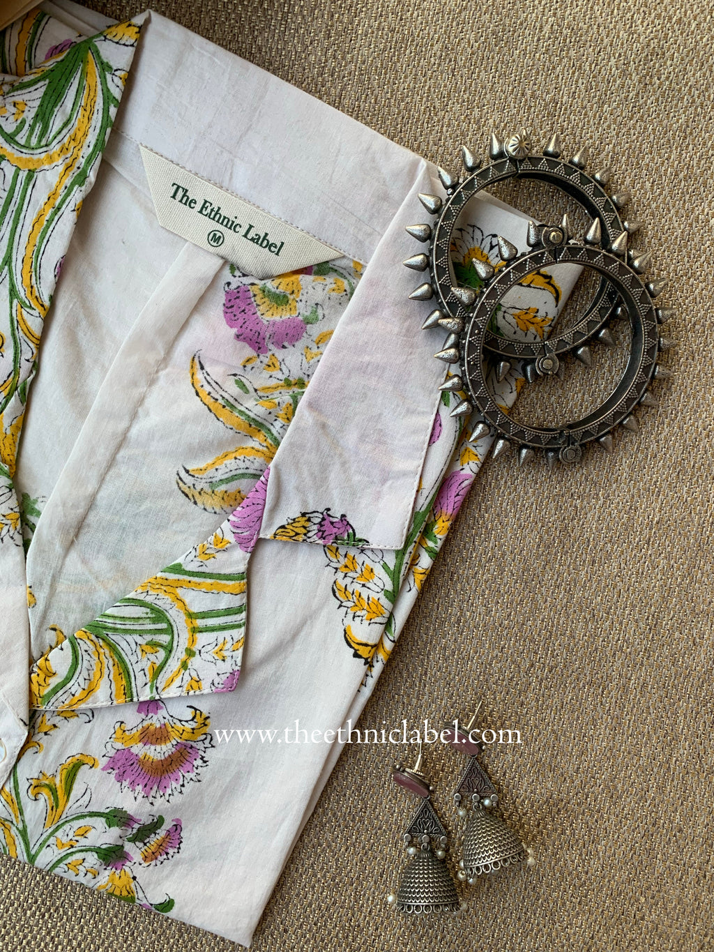 "Subah" Hand Block Printed Cotton Shirt