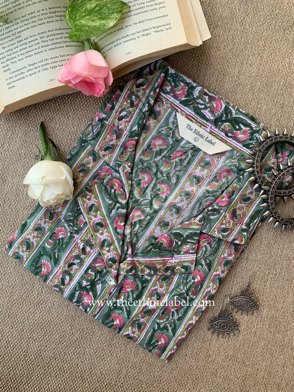"Avni" Hand Block Printed Cotton Shirt