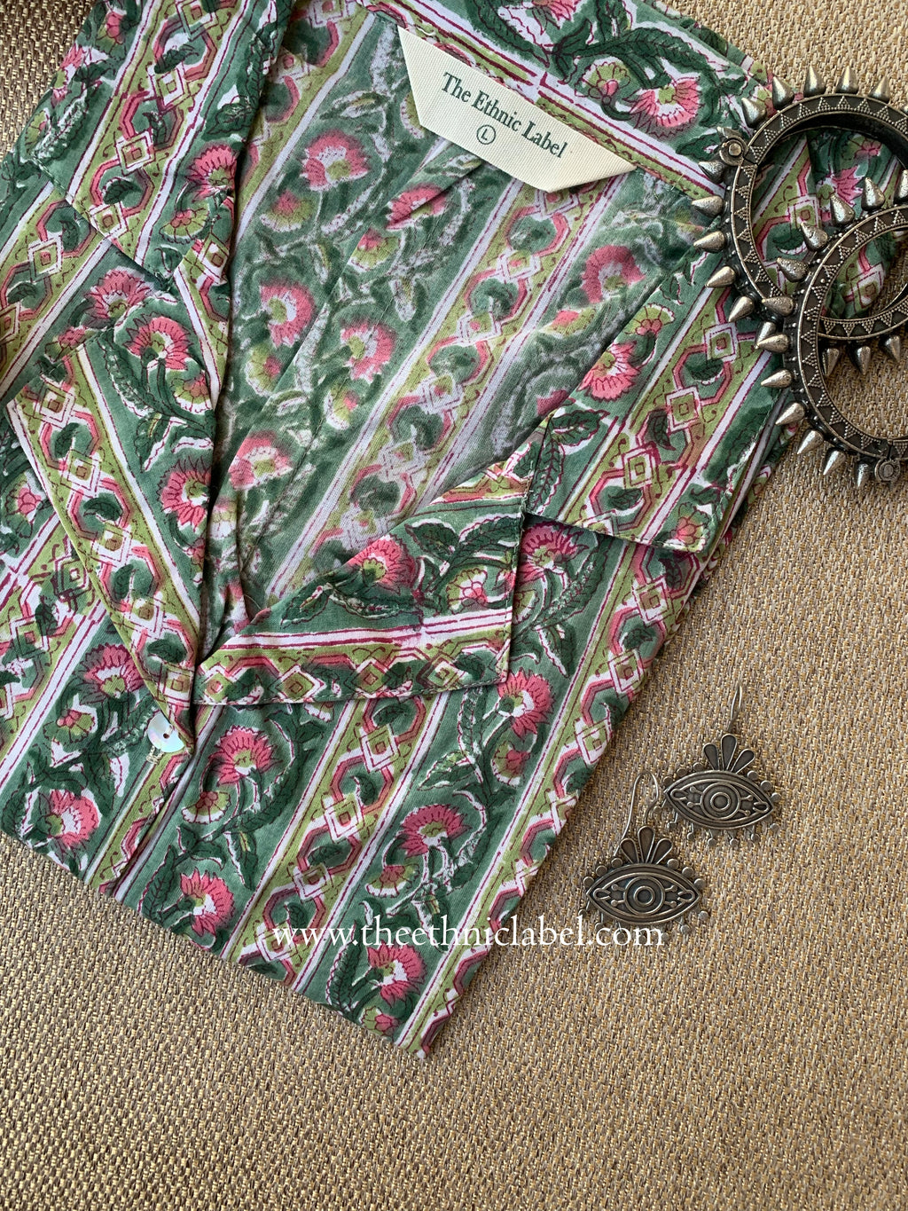 "Avni" Hand Block Printed Cotton Shirt